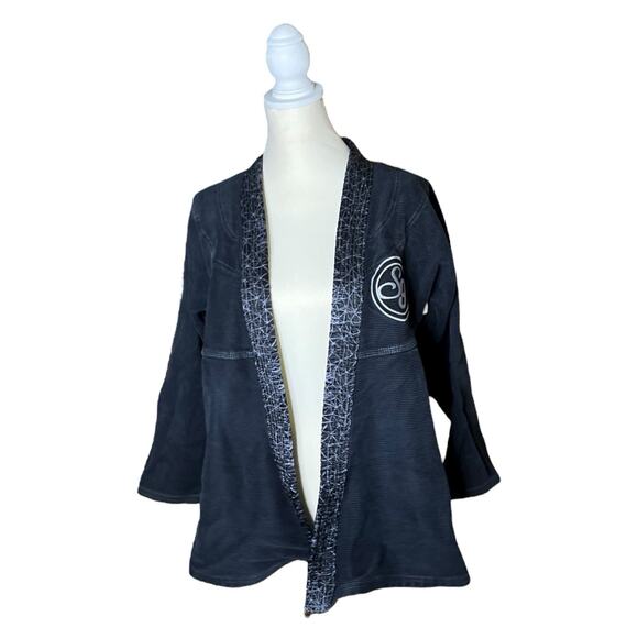 Strych 9 Hemlock Gi Jiu Jitsu Athletic Wear Charcoal Black Men’s Fighter Robe - Picture 8 of 10